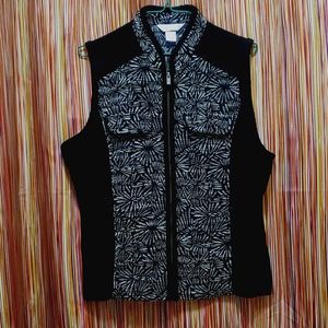 Christopher & Banks Jacquard and Knit Vest P/M